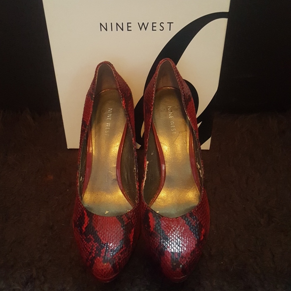 Nine West Snakeprint Heels